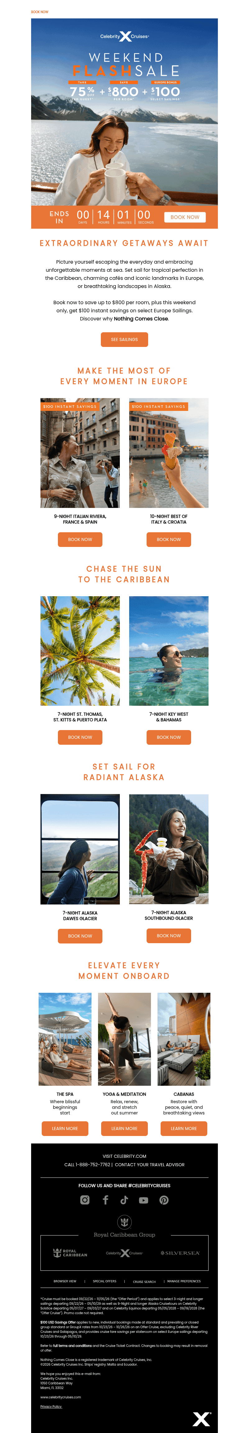 Celebrity Cruises email from Mon, Oct 26, 2026