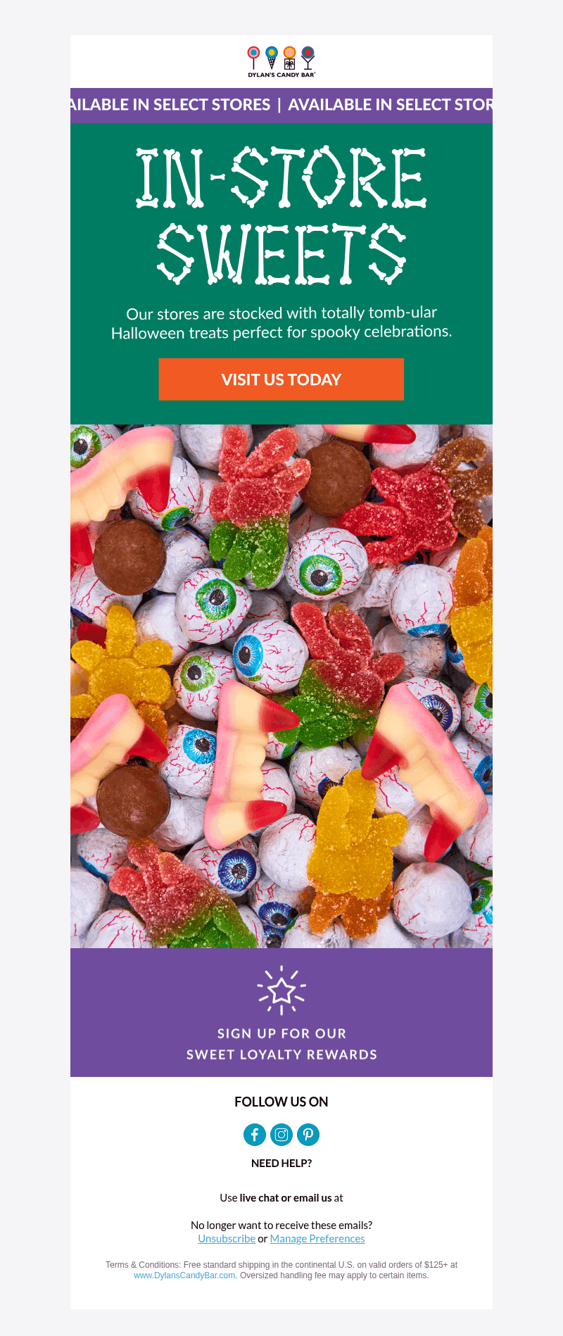 Dylan's Candy Bar email from Mon, Oct 26, 2026