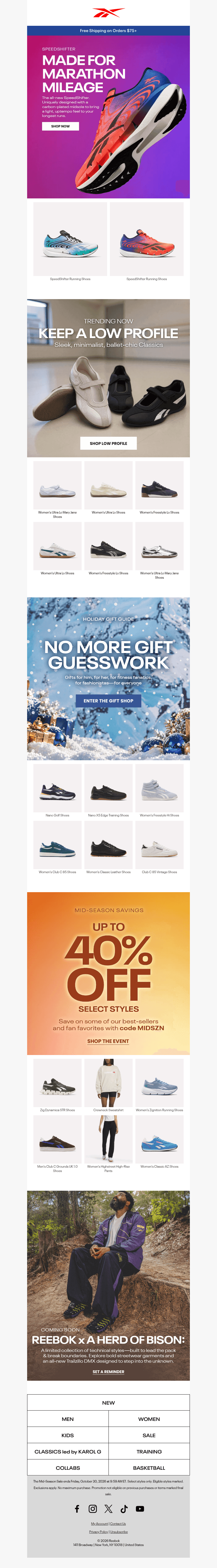 Reebok email from Mon, Oct 26, 2026