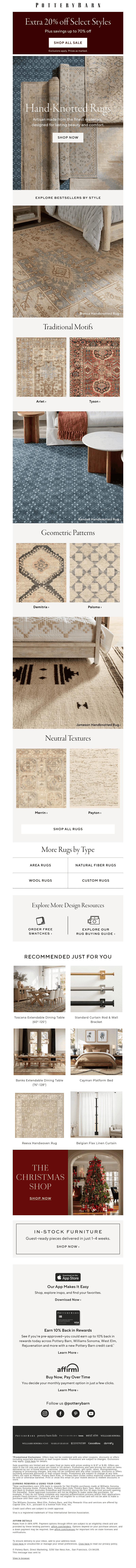 Pottery Barn email from Mon, Oct 26, 2026
