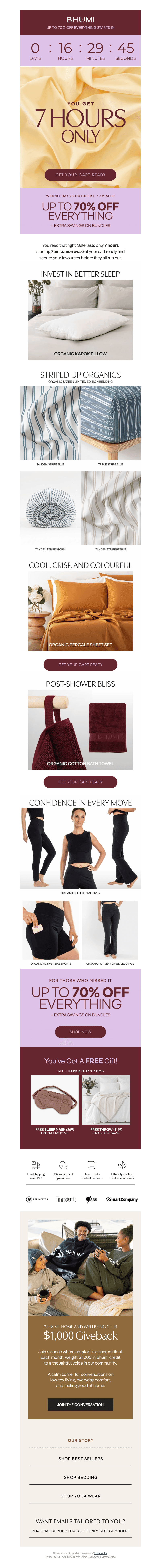 Bhumi Organic Cotton email from Tue, Oct 27, 2026