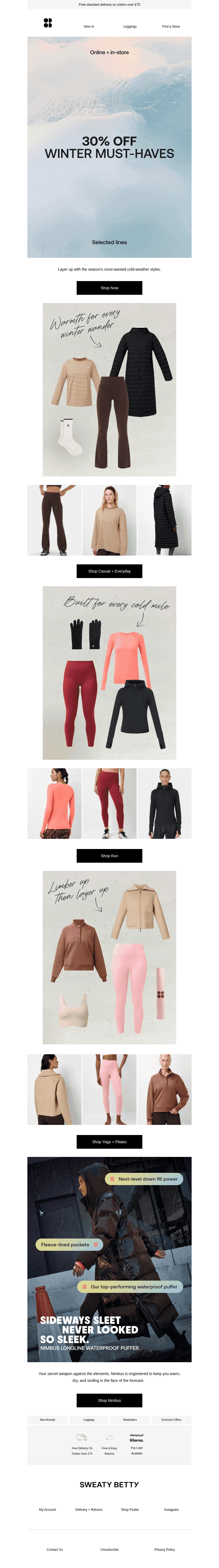 Sweaty Betty email from Tue, Oct 27, 2026