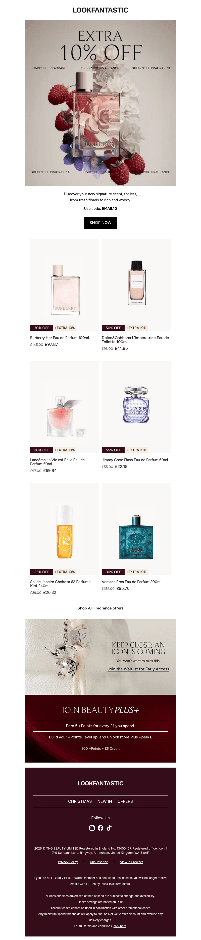 Extra 10% Off Fragrance