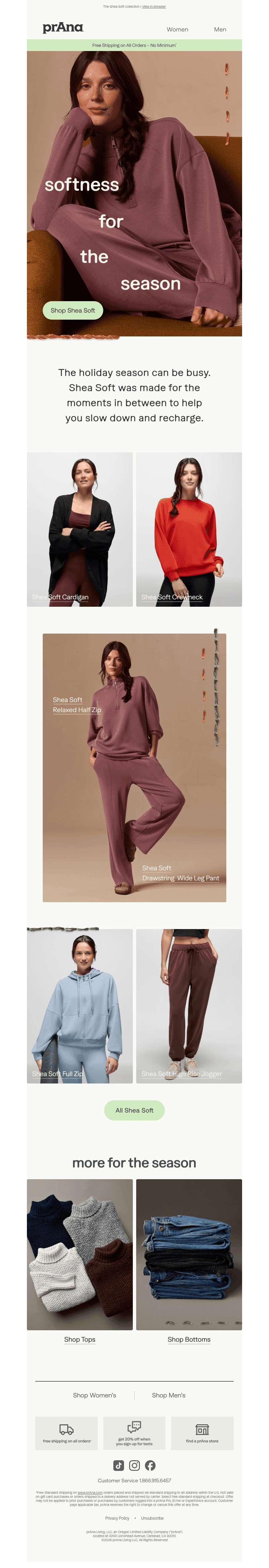 prAna email from Tue, Oct 27, 2026