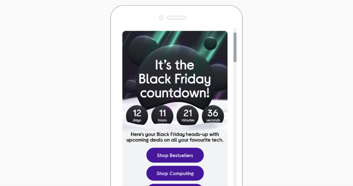 Black Friday Email Examples - Currys